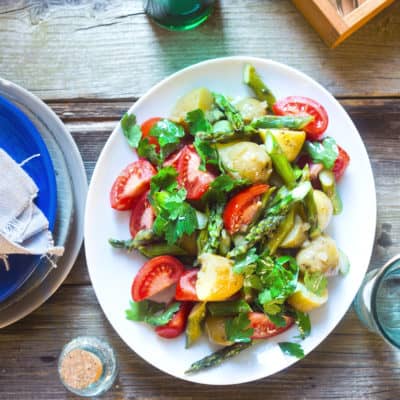 Kartoffelsalat mit Spargel