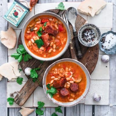 Tomaten-Bohnen-Eintopf mit Chorizo