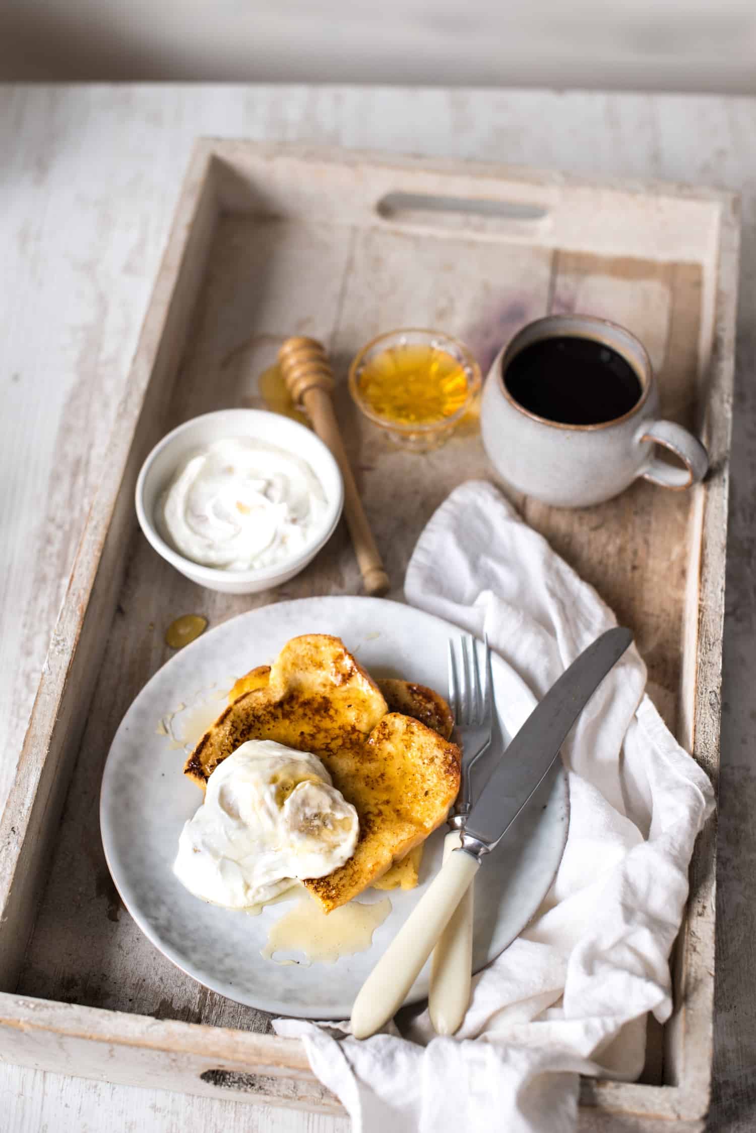 Arme Ritter mit Bananen-Quark | Rezepte von Foodio