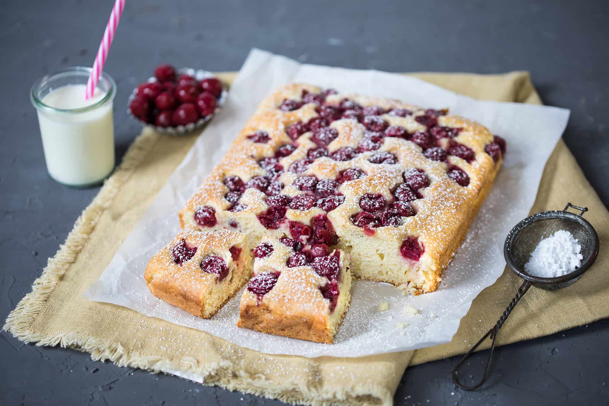 Low Carb Kuchen Mit Quark Und Kirschen