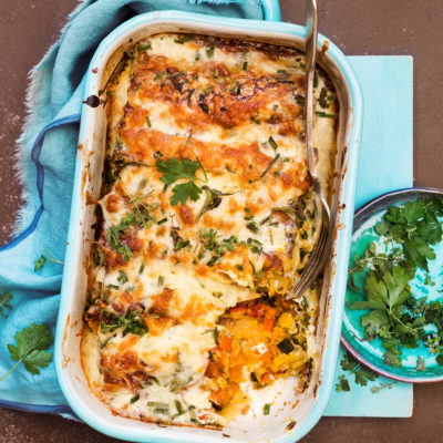 Zucchini-Cannelloni mit doppelt Käse