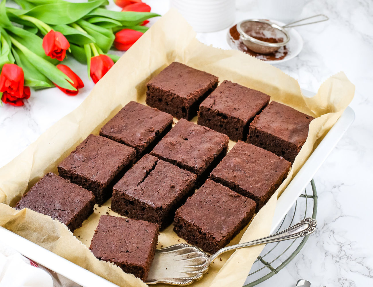 Schokokuchen Mit Geschmolzener Schokolade Blech - nofakeyellow