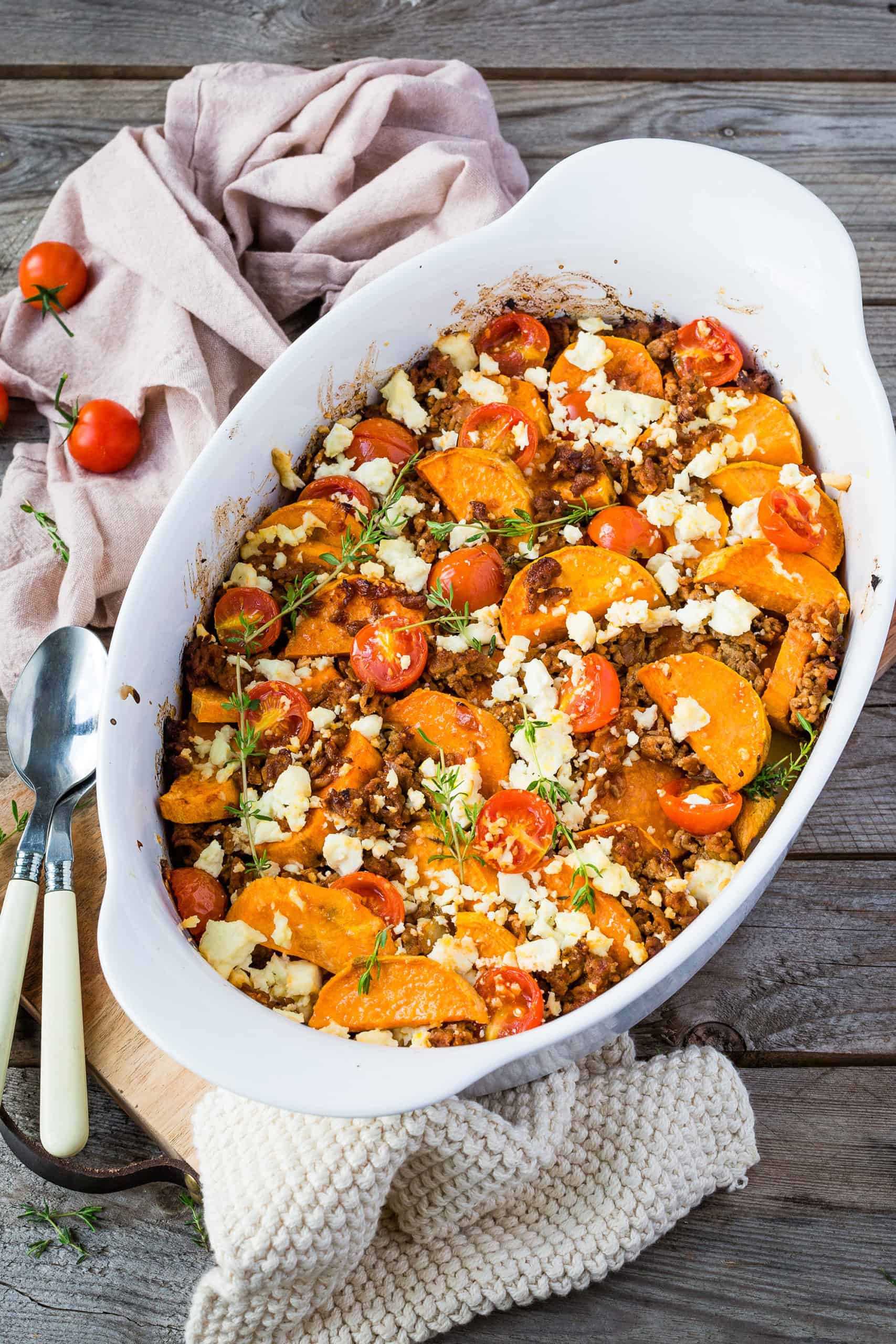 Süßkartoffelauflauf mit Feta und Hack | Rezepte von Foodio