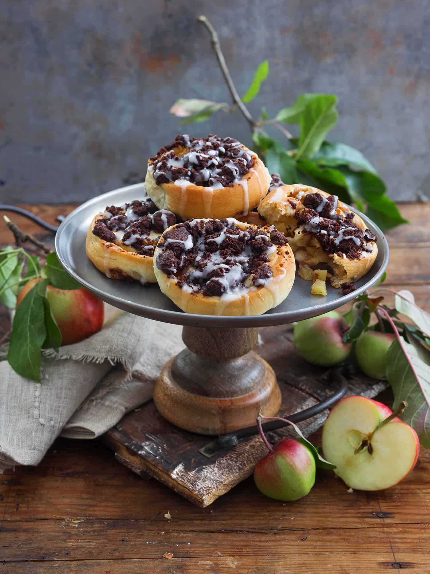 Apfel-Zimt-Schnecken mit Schokostreuseln - bestes Rezept